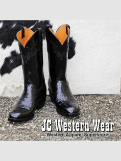 Lucchese GC9613.13 Mens Classics Ultra Caiman Belly Skin Boots Black