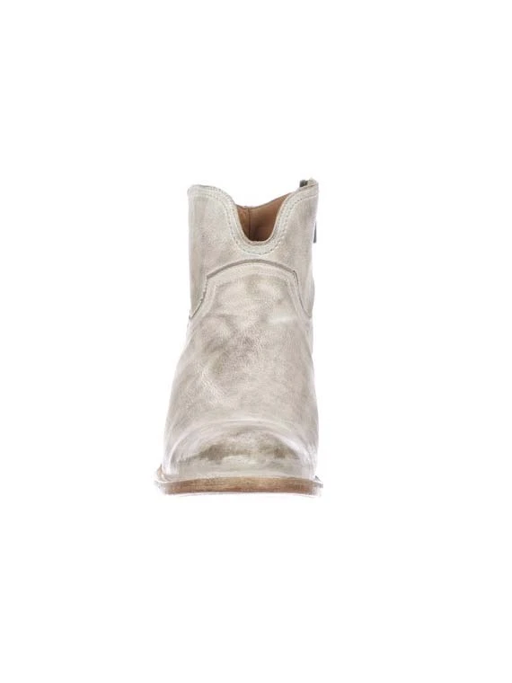 Lucchese M6007 Womens Ericka Low Scallop Bootie Distressed White - Image 3