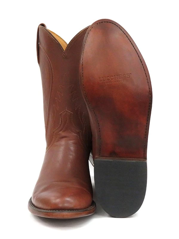Lucchese HL3504.RR Mens Heritage Boots Ranchhand Tan Burnished -D - Image 2