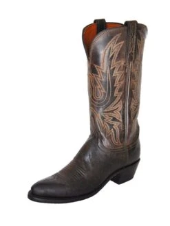 Lucchese N4554.J4 Womens Maddog J Toe Cowgirl Boots Chocolate