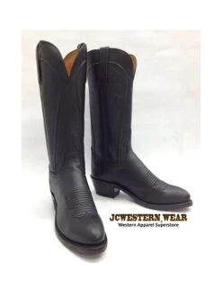 Lucchese N4605.R4 Womens 1883 Burnished R Toe Cowgirl Boots Black