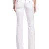 Miss Me M3444B7 Womens Chloe Embellished Metallic Silver Bootcut Jeans White