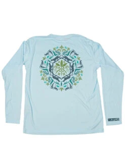 MANG MP1212LS Mens MANGdala Long Sleeve Performance Tee Blue