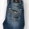 Miss Me M3403SB Womens Stitched Mid-Rise Boot Cut Jeans