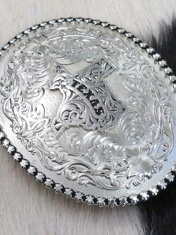 Montana Silversmiths 6189SV-610TX (D) Texas State Western Belt Buckle Antiqued Silver - D - Image 2