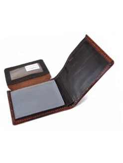 Bi Fold Made In USA Running Buck Western Wallet
