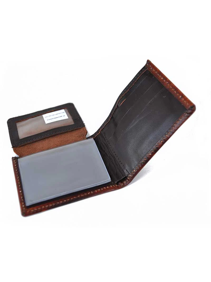 Bi Fold Made In USA Running Buck Western Wallet