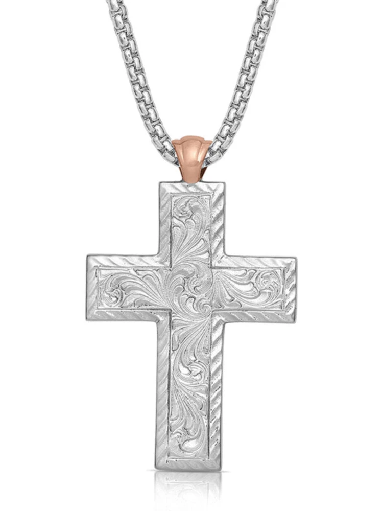 Montana Silversmiths NC4818 American Legends Mosaic Cross Necklace - Image 2