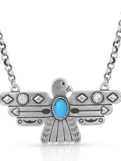 Montana Silversmiths NC4905 Rising Above Thunderbird Turquoise Necklace