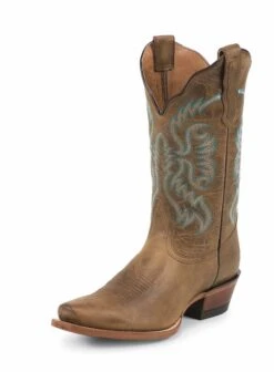 Nocona NL5009 Womens Old West Med Sq Toe Cowgirl Boot Tan