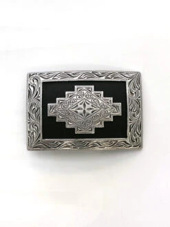 Nocona 37407 Rectangle Scroll Edge Aztec Belt Buckle - B