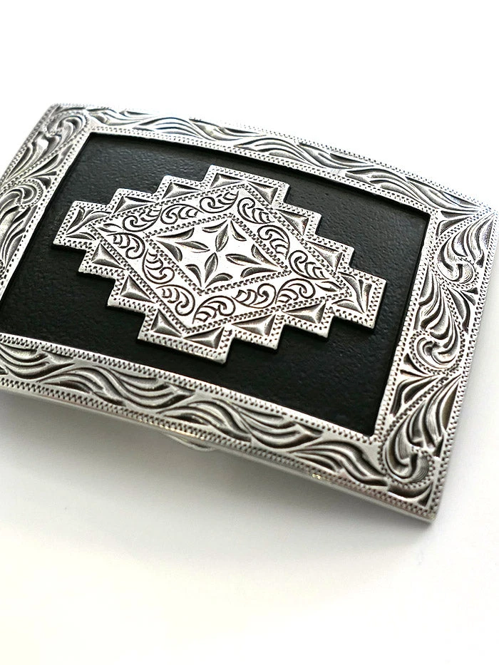 Nocona 37407 Rectangle Scroll Edge Aztec Belt Buckle - B - Image 2