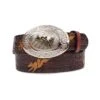 Nocona N4422002 Kids Rodeo Printed Brown Leather Belt - B
