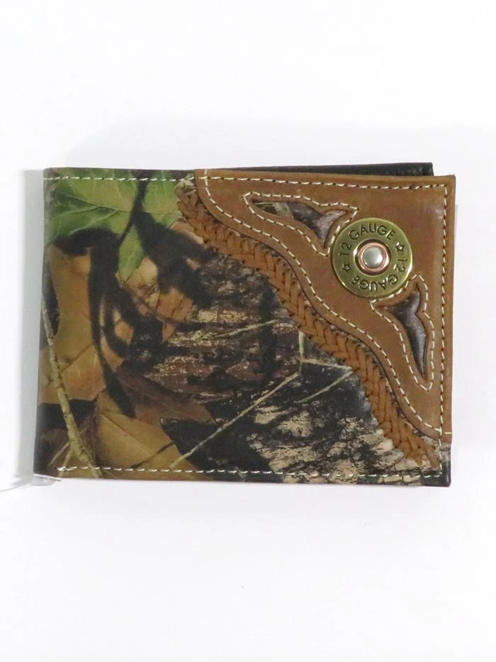 Nocona Mens Concho Camo Outdoor Bi-fold Flip Wallet N54442222