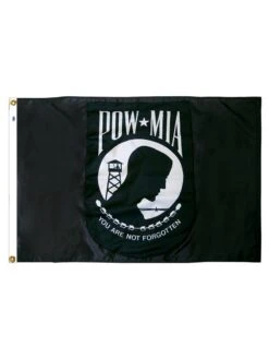 POW MIA 3ft X 5ft Nylon Flag With Pole Hem