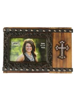 Western Moments Rhinestone Cross 10 X 6 5/8" Premium Photo Frame 94077