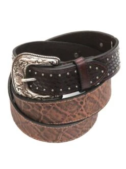 Roper Mens Brown Conchos LARGE SIZE Leather Belt 8584500 Brown