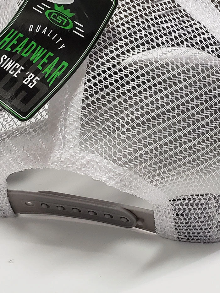 CSi Headwear Reel Angler Mesh Back Snap Cap 2-Tone Grey - Image 2