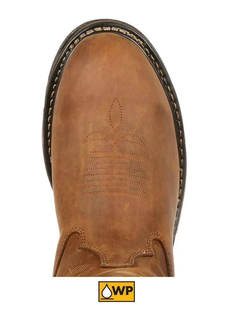 Rocky 2733 Mens Original Ride Branson Roper Waterproof Western Boots Aztec Crazy Horse - Image 3