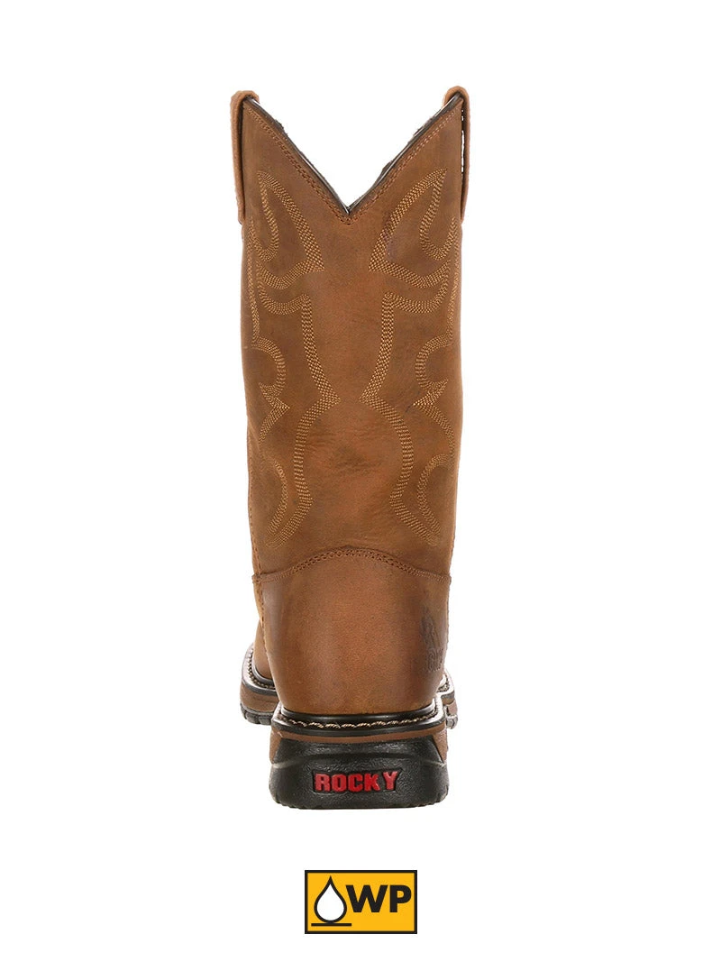 Rocky 2733 Mens Original Ride Branson Roper Waterproof Western Boots Aztec Crazy Horse - Image 5