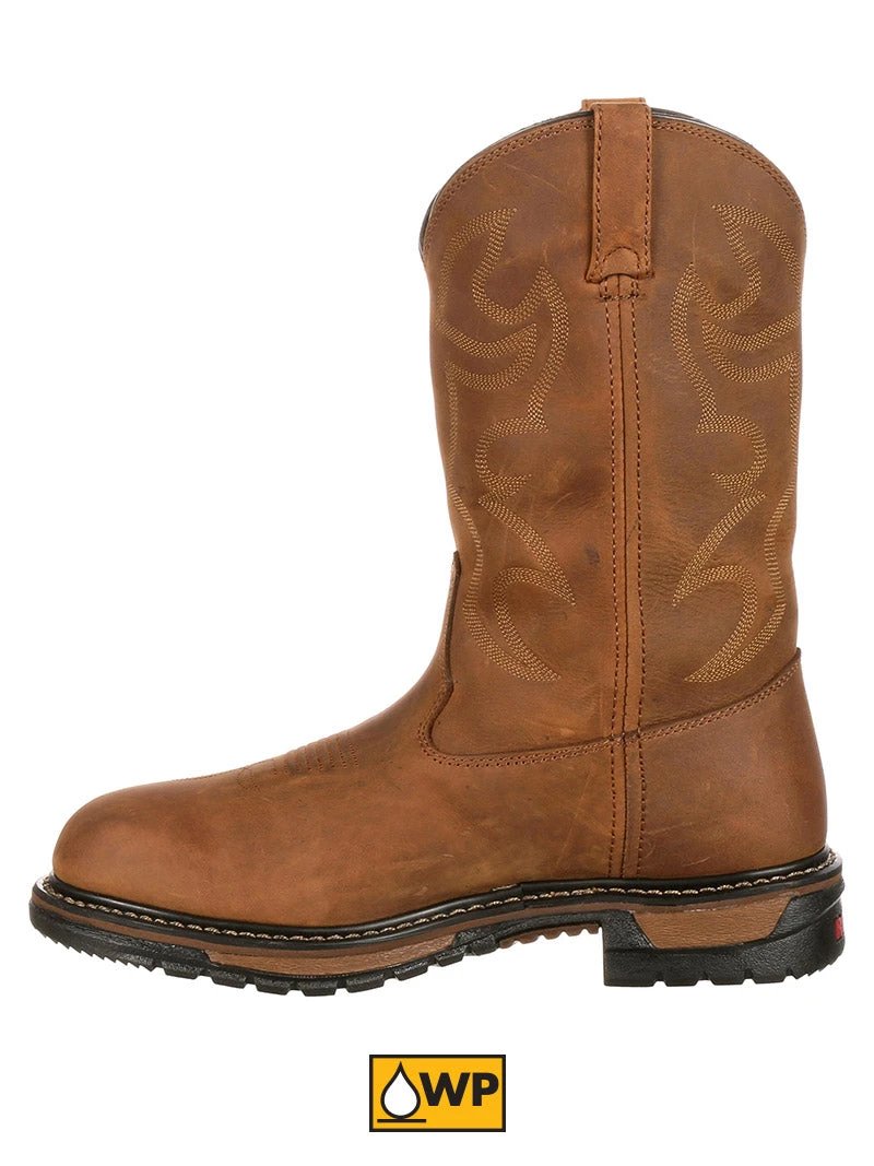 Rocky 2733 Mens Original Ride Branson Roper Waterproof Western Boots Aztec Crazy Horse - Image 6