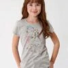 Roper 6094GY Girls Jersey Knit Short Sleeve Tee Heather Grey