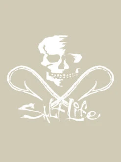 Salt Life SAD902 SKULL AND HOOKS Decal Sticker