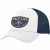 Salt Life SLM20155 SPEARFISH BADGE Mesh Back Cap White