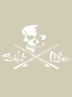 Salt Life SAD934 SKULL AND POLES Decal Sticker