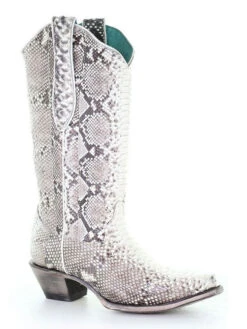 Corral A3798 Ladies Python Western Boot Natural