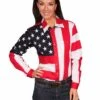 Scully RW029L Womens Long Sleeve Patriot Western Shirt Bold Stars And Stripes