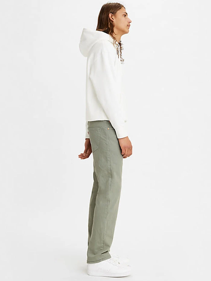 Levis Levi's 005052292 Mens 505 Regular Fit Straight Leg Jeans Shadow GD Green - D - Image 3