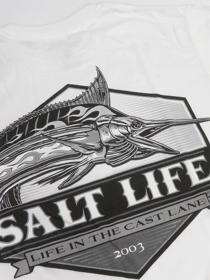 Salt Life Mens The Chase Short Sleeve Tee SLM10592 White - Image 2