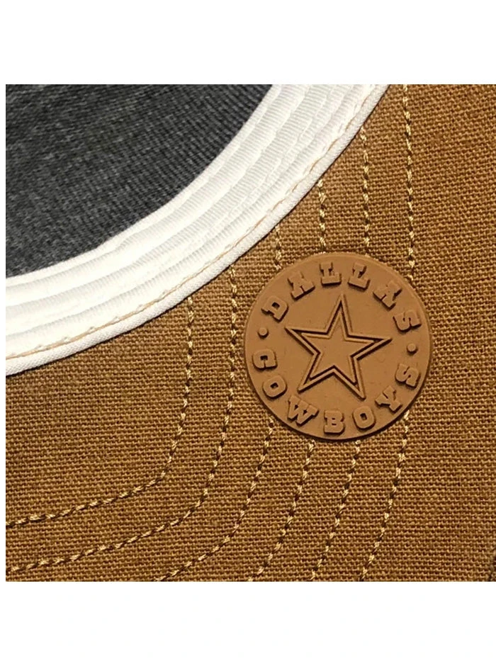 Hooey 7089TTNWH 6 Panel Dallas Cowboys Trucker Cap With Logo Tan White - Image 5