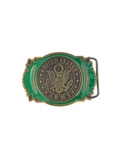United States Army Pewter Belt Buckle B0101