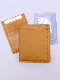 Western Express WE-MIN-2304-TAN Men's Genuine Leather Tri-Fold Wallet Tan