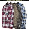 Assorted Wrangler Authentics Mens Long Sleeve Quilted Lining Flannel Shirt 75108AA