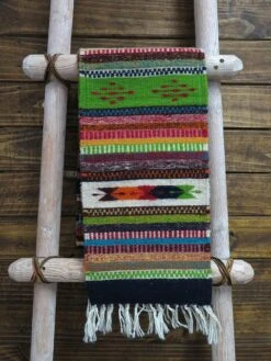 Southwestern Zapotec Multi-Colored Wool Table Runner 10x72