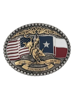 Montana Silversmiths A920 Texas 1836 Attitude Belt Buckle Silver