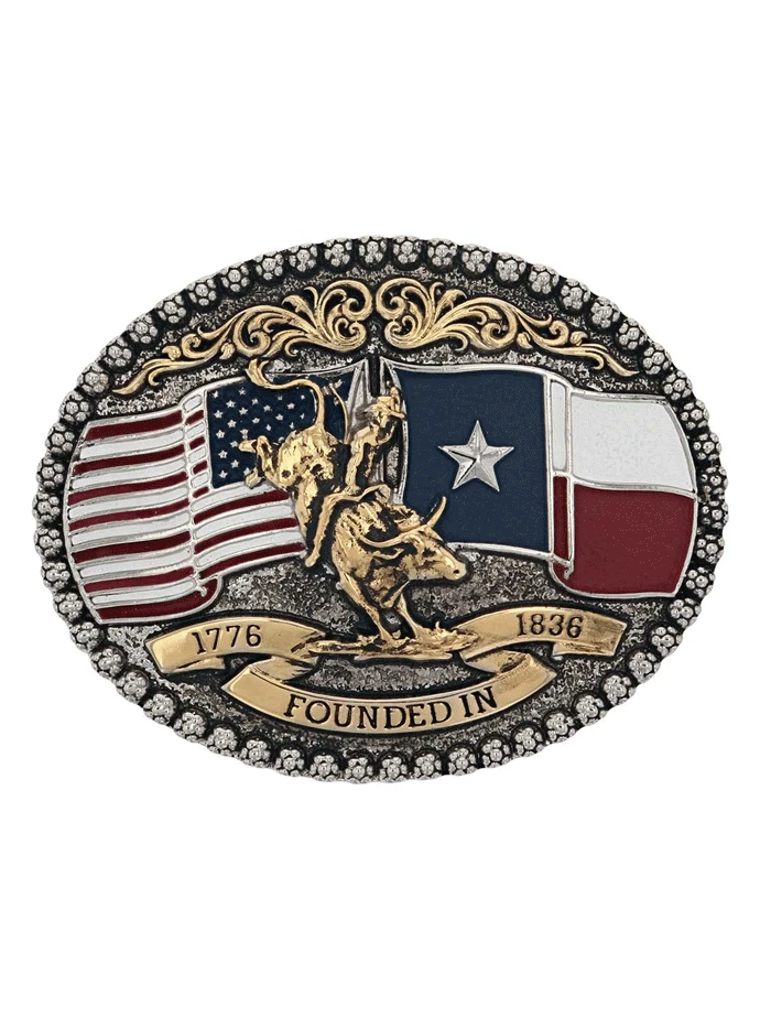 Montana Silversmiths A920 Texas 1836 Attitude Belt Buckle Silver
