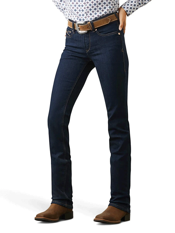 Ariat 10042224 Womens REAL Perfect Rise Ella Straight Jean Rinse - Image 5