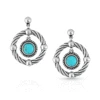 Montana Silversmiths Montana Silversmith ER5304 Womens Every Direction Turquoise Earrings Silver