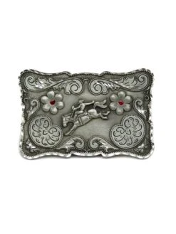 Legends West Bucking Bronco Floral Enamel Buckle BBW03