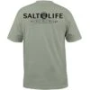 Salt Life SLM10335 Mens No Sea Too Rough Pocket Tee Olive