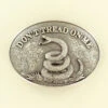 Nocona 37109 Oval Snake Belt Buckle Silver
