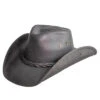 American Hat Makers HOLLYWOOD Leather Cowboy Hat Black