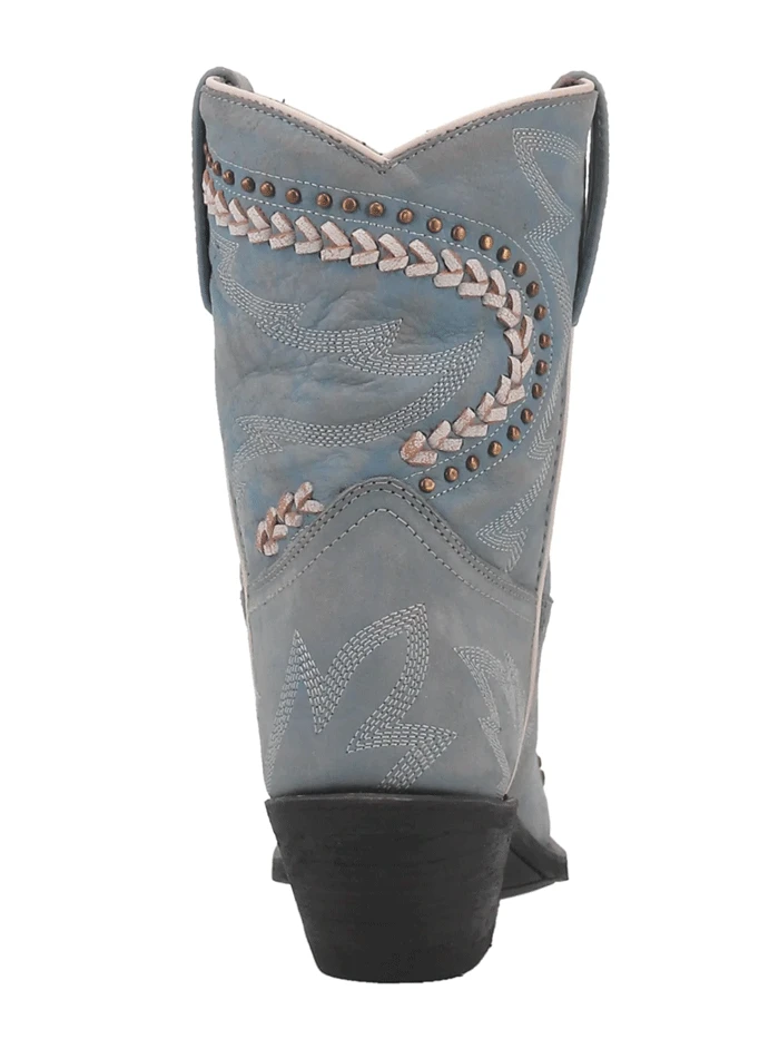 Laredo 52401 Womens Fancy Leather Boot With Studs Sky Blue - Image 3