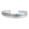 Montana Silversmiths BC5486 Womens Solo Flight Turquoise Feather Cuff Bracelet Silver