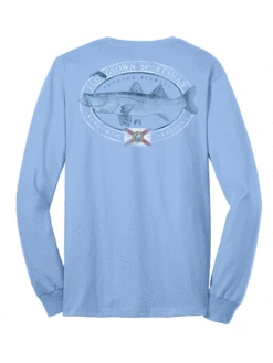 FloGrown FGM-3107 Snook Mount Long Sleeve Tee Light Blue
