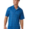 Ariat 10045030 Mens All Over Print Polo Cendre Blue